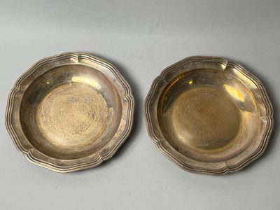 FRANCE, Paire de plats en argent 925 à cinq contours bordés … - Photo 1