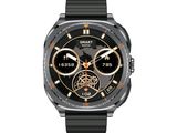 a black and gold watch with a black band