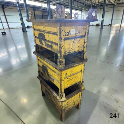 a stack of crates sitting in a warehouse