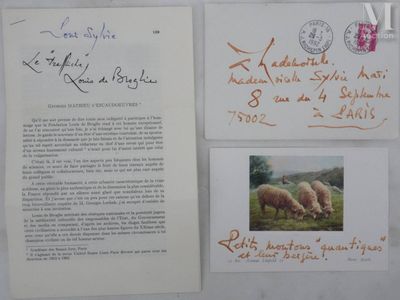 MATHIEU Georges (1921-2012) Lettre manuscrite, 1992