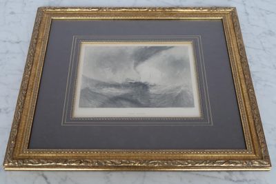 Gravure anglaise en noir d'après une oeuvre de J.