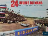 a poster of a race track with cars on it