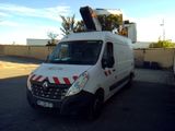 a white van that is parked in a parking lot