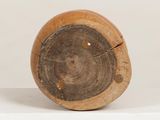 a piece of wood that has been cut in half