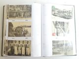 an open book with pictures of people on it