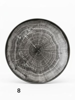 Lot de 35 assiettes marrons "RAK" VENDUES EN L'ÉTAT