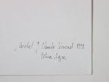 a piece of paper with writing on it on a table