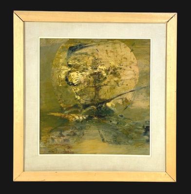 CHUARD Laurent (XXe s.) : Voilier sous la pleine lune.