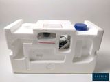 a picture of a white plastic box with a blue lid
