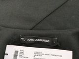 the label on the back of a black jacket that says karl lagerfeld