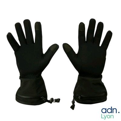two pairs of black gloves with zippers on them on a white background