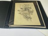 a drawing of a man sitting on a chair in a chair