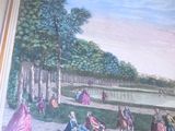 une photo d'un tableau représentant des personnes assises dans un parc
