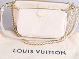 louis vuitton white leather cross body bag with chain strap