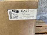 a box with a label on it sitting on a pallet