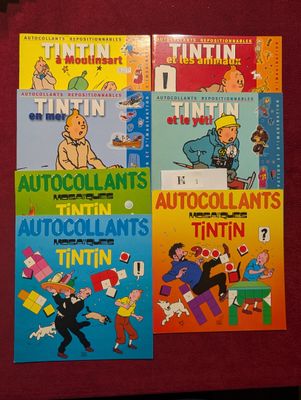 quatre livres pour enfants consacrés aux aventures de Tintin, Tintin et les aventures de Tintin, Tintin