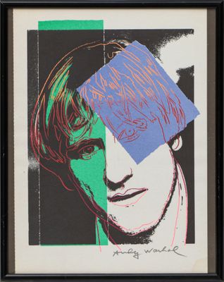 une image représentant un tableau d'un homme au visage bleu et vert