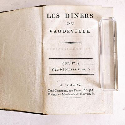 [CAVEAU] – Diners du VAUDEVILLE / Parution de la Société des…