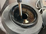 a close up of a machine that is on a table