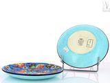 two plates that are sitting on a table