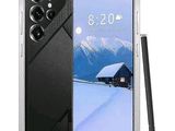 l'arrière d'un téléphone noir, avec un stylo à côté