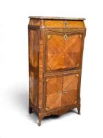 SECRETAIRE DE DAME en armoire à bâti de bois de chêne à plac… (photo 2)