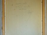 an old picture of a painting on a wall in a room