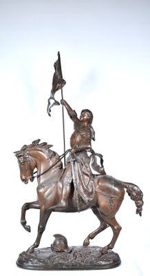 ECOLE FIN XIXe "Jeanne d'Arc à cheval " - Photo 1