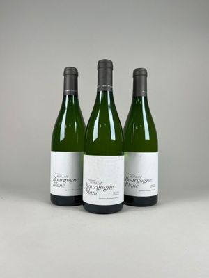 trois bouteilles de vin posées sur une table l'une à côté de l'autre