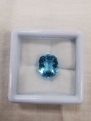 TOPAZE sky blue VVS Brésil coussin 14,2 x 12,3 12,72ct