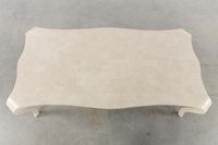 Table basse avec placage en travertin, vers 1970-1980. (photo 5)