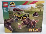the box of the lego jurassic park set is open and ready to be played