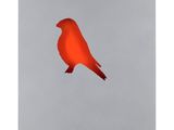 red bird on a gray background