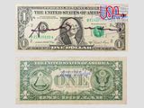 deux billets d'un dollar, dont l'un porte l'effigie d'un homme