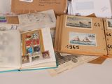 a lot of stamps on the pages of a book