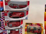 many different types of toy vehicles in the box