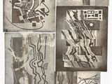 de nombreuses photos différentes d'un tableau en noir et blanc