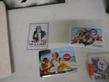 a refrigerator with magnets and pictures on it