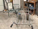 an image of a garage with a cart in the middle of the floor