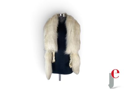 an image of a white fur vest on a mannequin