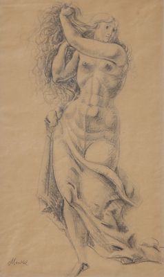 un dessin représentant une femme tenant un bébé dans ses bras