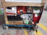 a cart with a bunch of items on top of it