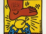 a painting of a hand holding a piece of paper that says crack down