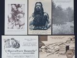 plusieurs vieilles photographies en noir et blanc représentant un homme barbu