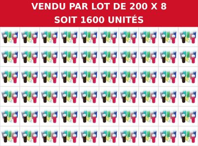 lot de 200 x soft toothbrushes in different colors