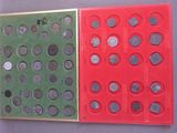 two boxes with different types of coins on them
