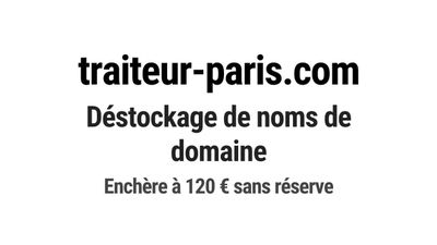 Nom de domaine traiteur-paris.com.
