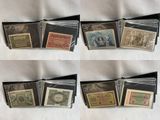 Plusieurs types de timbres sont présentés sur un fond blanc