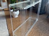 clear acrylic console table with glass top for sale in los angeles, ca