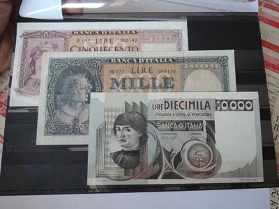 Italie - Lot DE Trois Billets: 500 Lire 1947 Ttb+, 100…